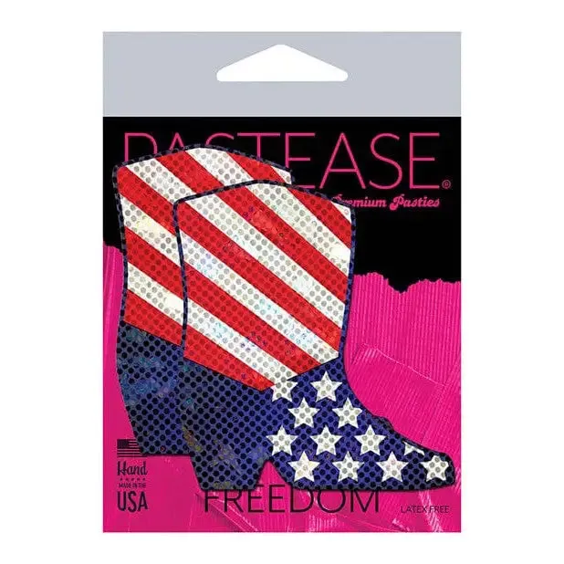 Pastease Vibrators Pastease Premium Sparkling Stars Strips Usa Cowboy Boot