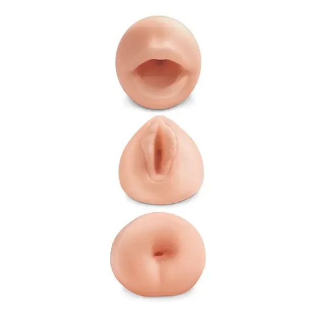 PDX All 3 Holes 3Piece Stroker Set Beige PDX Extreme Male Sex Toys PDX All 3 Holes 3Piece Stroker Set Beige PDX Extreme Male Sex Toys