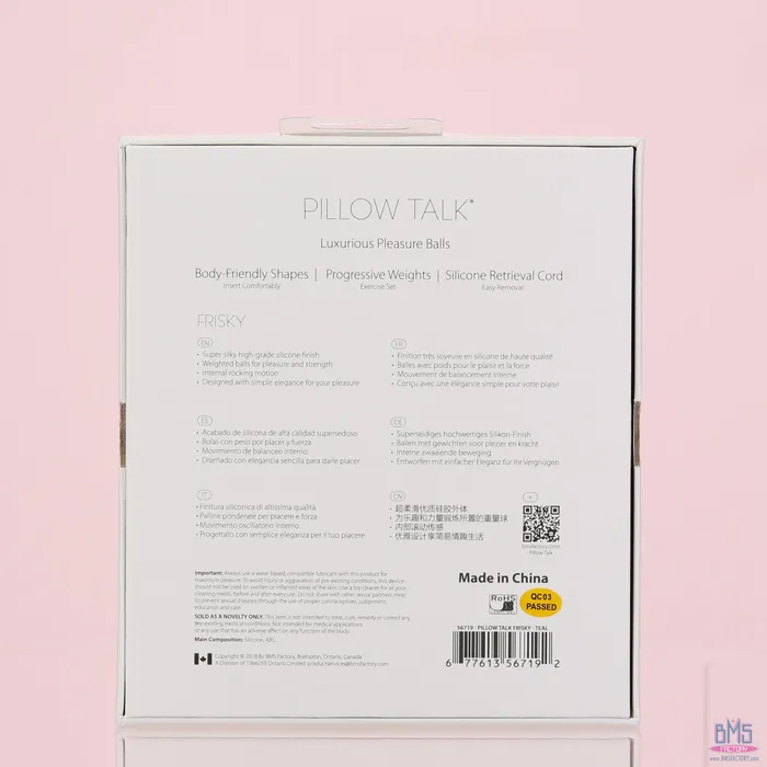 Pillow Talk Pillow Talk Frisky Kegel Balls Teal Female Sex Toys