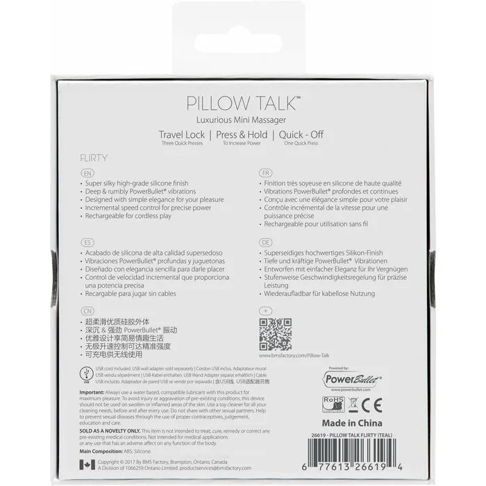 Pillow Talk Vibrators Pillow Talk Flirty Mini Massager Teal
