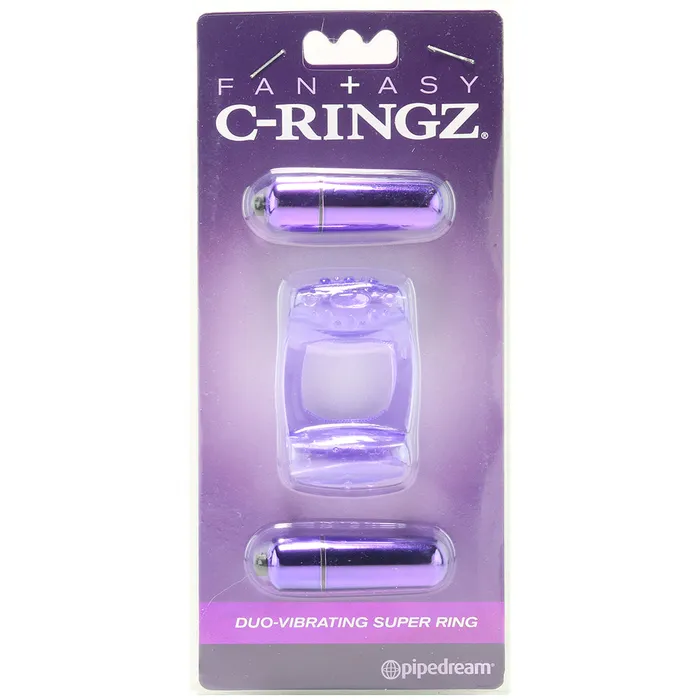 Pipedream DuoVibrating Super Ring in Purple Female Sex Toys Pipedream DuoVibrating Super Ring in Purple Female Sex Toys
