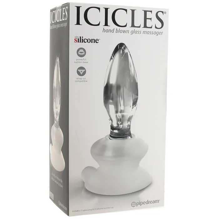 Pipedream Icicles No 91 Glass Plug in Clear Anal Pipedream Icicles No 91 Glass Plug in Clear Anal