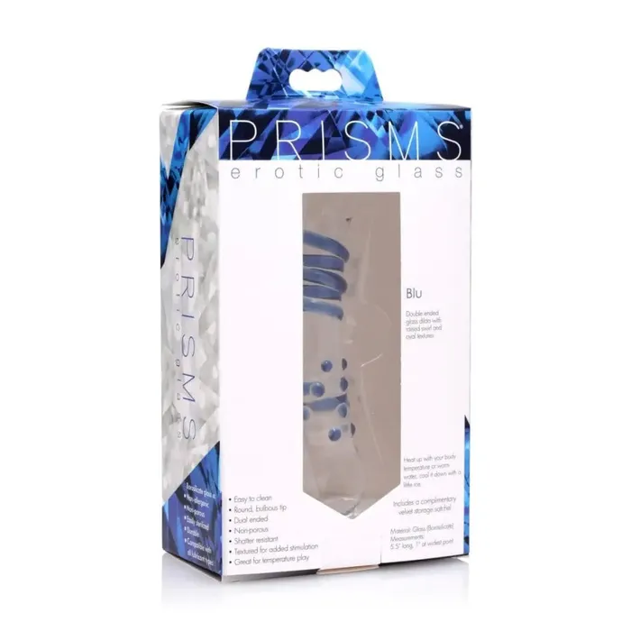 Prisms Dildos Blu Dual Ended Glass Dildo Prisms Dildos Blu Dual Ended Glass Dildo