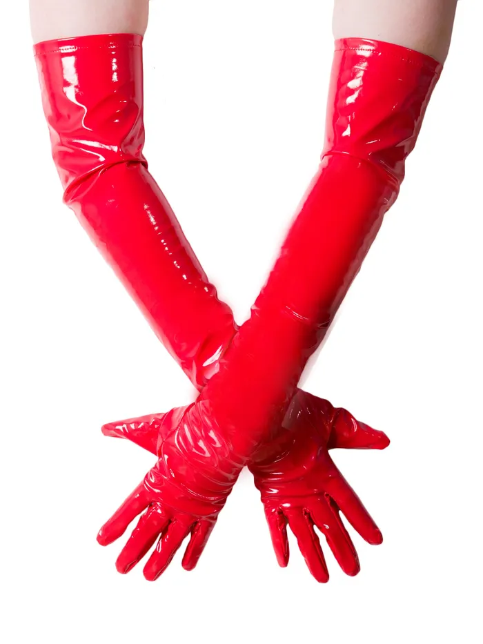 PVC Long Gloves in White Honour Female Sex Toys