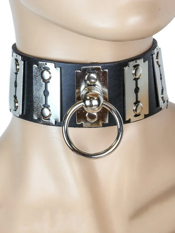 Razor Blade Bondage Choker HonourSkintwocom Couples