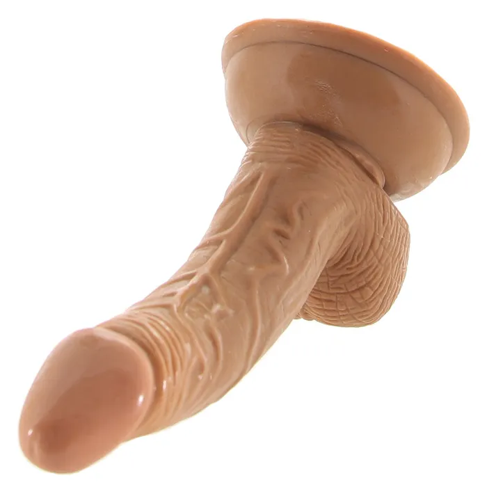 Real Skin Mini Whoppers 5 Inch Curved Dildo in Tan Nasstoys Dildos