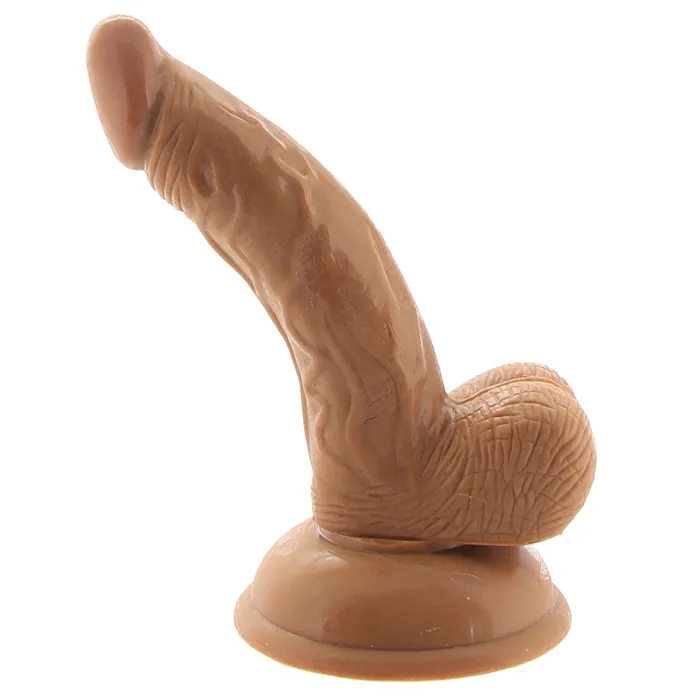 Real Skin Mini Whoppers 5 Inch Curved Dildo in Tan Nasstoys Dildos