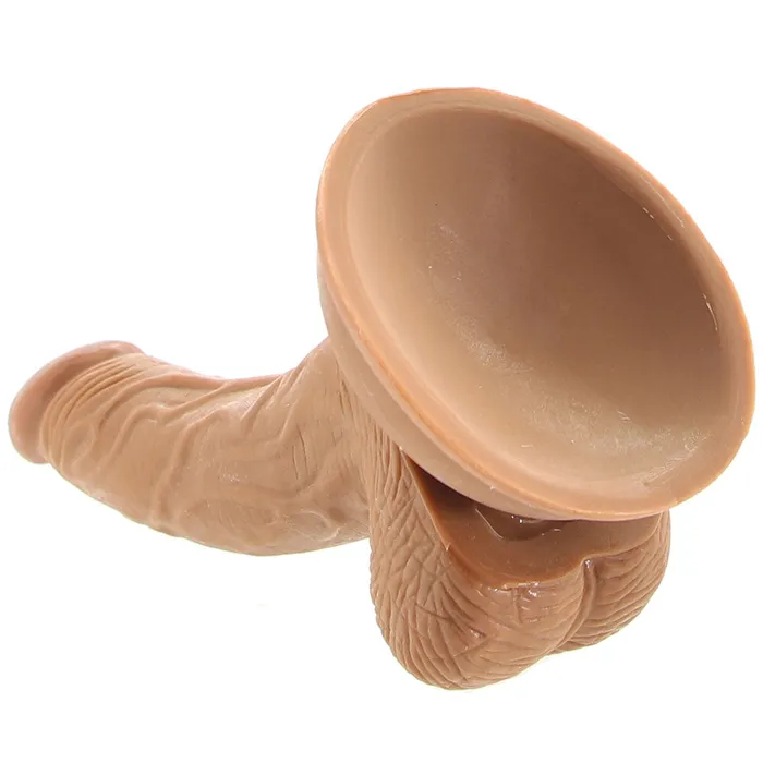 Real Skin Mini Whoppers 5 Inch Curved Dildo in Tan Nasstoys Dildos