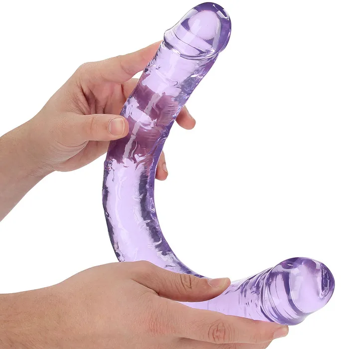 RealRock Crystal Clear Jelly 18 Inch Double Dildo in Purple Shots Toys Dildos RealRock Crystal Clear Jelly 18 Inch Double Dildo in Purple Shots Toys Dildos