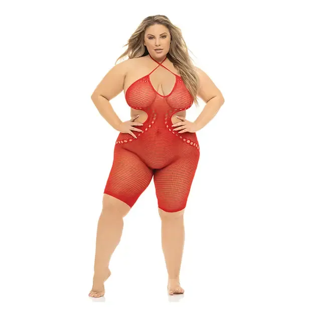 Rene Rofe Vibrators Pink Lipstick Fill Me In Bodystocking