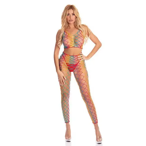 Rene Rofe Vibrators Pink Lipstick Roy G Biv Two Piece Rainbow Bodystocking by Rene Rofe Rene Rofe Vibrators Pink Lipstick Roy G Biv Two Piece Rainbow Bodystocking by Rene Rofe
