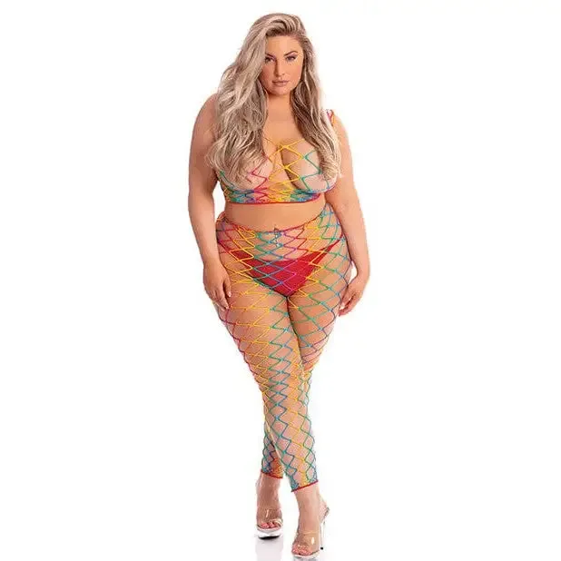 Rene Rofe Vibrators Pink Lipstick Roy G Biv Two Piece Rainbow Bodystocking by Rene Rofe Rene Rofe Vibrators Pink Lipstick Roy G Biv Two Piece Rainbow Bodystocking by Rene Rofe