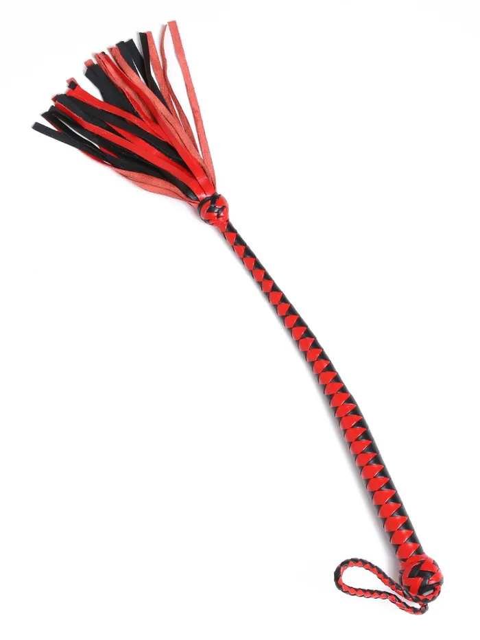 Restraints HonourSkintwocom Red Black Braided Leather Hunter Whip
