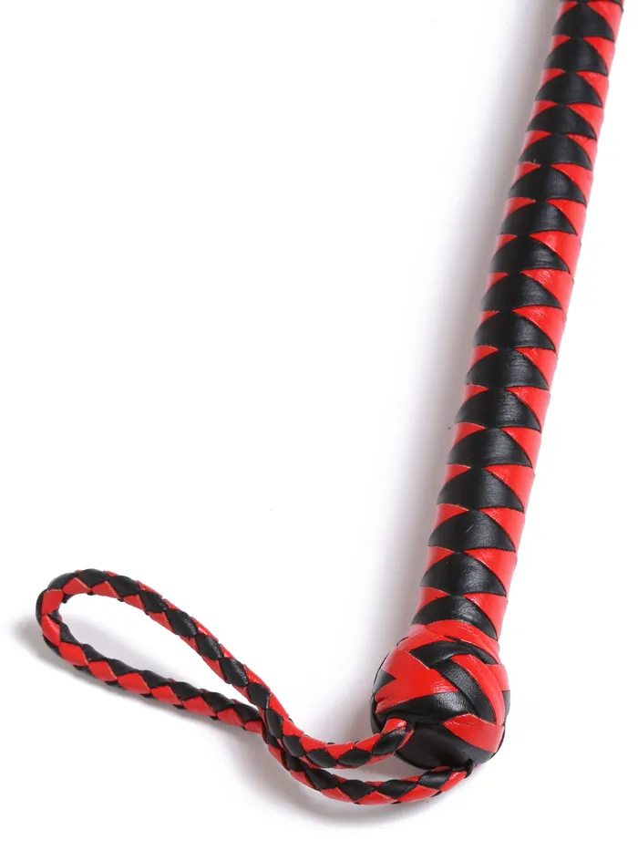 Restraints HonourSkintwocom Red Black Braided Leather Hunter Whip Restraints HonourSkintwocom Red Black Braided Leather Hunter Whip