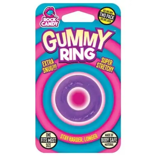 Rock Candy Vibrators GUMMY RING PURPLE