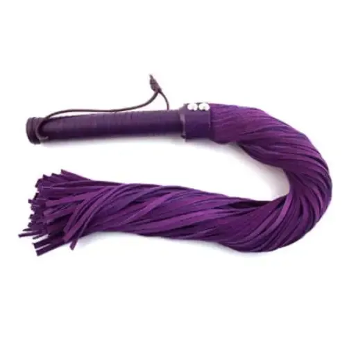 Rouge Anal Rouge Suede Flogger BlackPurple