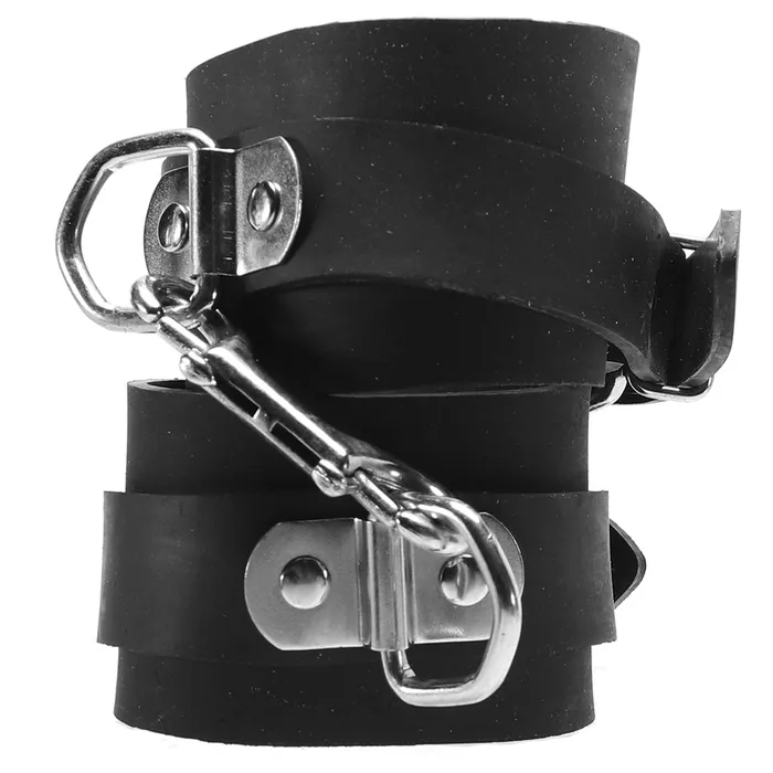 Rouge Dildos Rubber Wrist Cuffs in Black