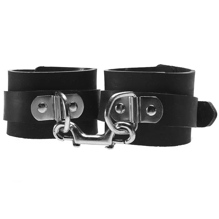 Rouge Dildos Rubber Wrist Cuffs in Black