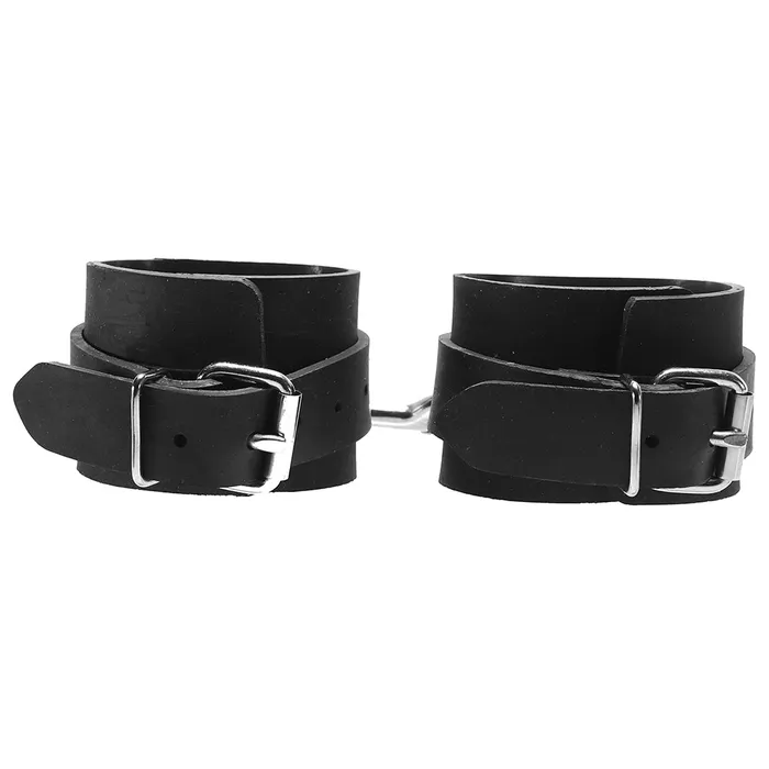 Rouge Dildos Rubber Wrist Cuffs in Black