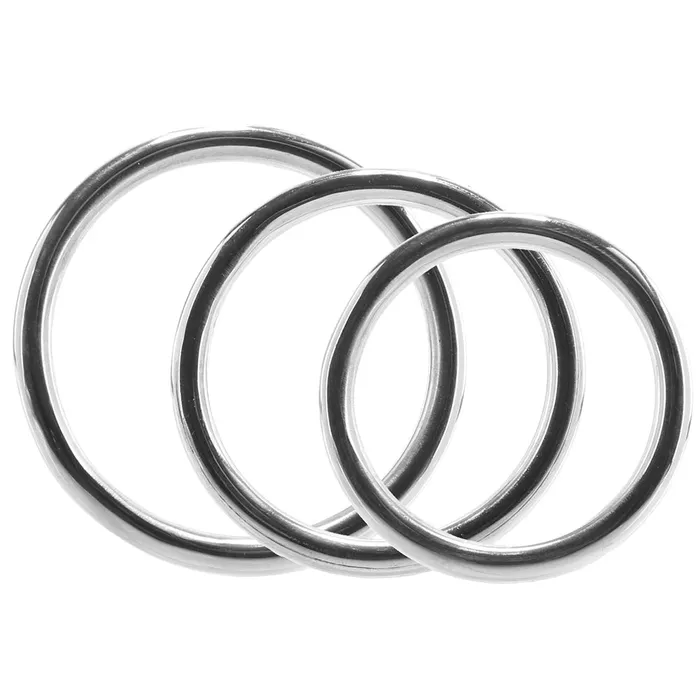 Rouge Male Sex Toys Stainless Steel 3 Piece Cock Ring Set