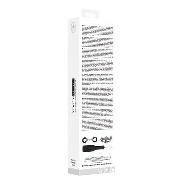 Shots Ouch Black White Introductory Bondage Kit 3 Black Shots America Anal Shots Ouch Black White Introductory Bondage Kit 3 Black Shots America Anal