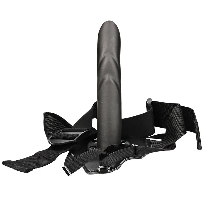 Shots Toys Female Sex Toys Textured Curved 8 Inch Hollow StrapOn in Gunmetal Shots Toys Female Sex Toys Textured Curved 8 Inch Hollow StrapOn in Gunmetal