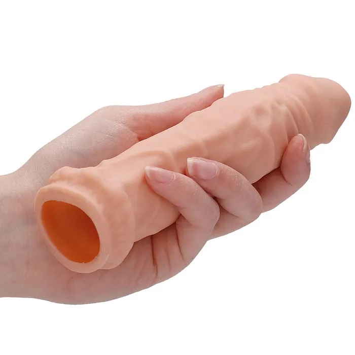 Shots Toys Male Sex Toys RealRock Penis Sleeve 6 Inch Extender in White Shots Toys Male Sex Toys RealRock Penis Sleeve 6 Inch Extender in White