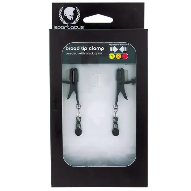 Spartacus Anal Clamp Black Broad Tip Wbeads