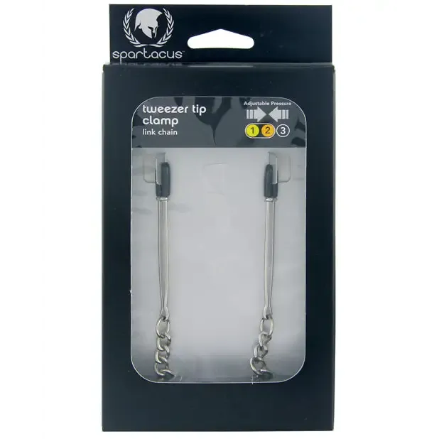Spartacus Male Sex Toys Adjustable Tipped Clamp With Curbed Chain