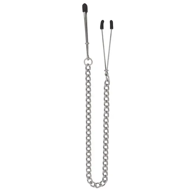Spartacus Male Sex Toys Adjustable Tipped Clamp With Curbed Chain Spartacus Male Sex Toys Adjustable Tipped Clamp With Curbed Chain