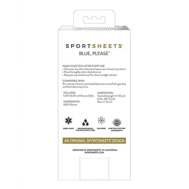 Sportsheets Sportsheets Merge Collection Please 5 in Silicone Dildo Blue Dildos Sportsheets Sportsheets Merge Collection Please 5 in Silicone Dildo Blue Dildos