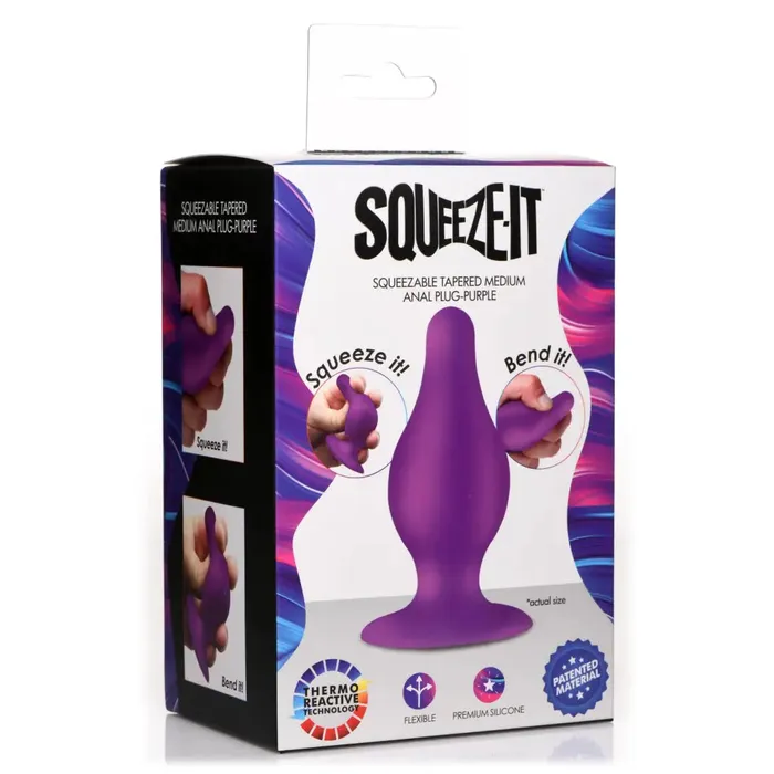 Squeezable Tapered Anal Plug SqueezeIt Male Sex Toys
