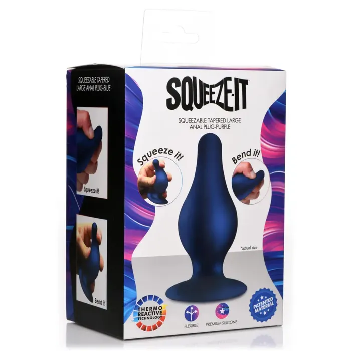 Squeezable Tapered Anal Plug SqueezeIt Male Sex Toys