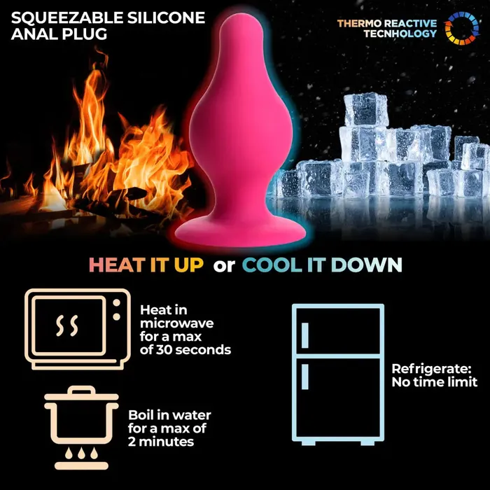 Squeezable Tapered Anal Plug SqueezeIt Male Sex Toys