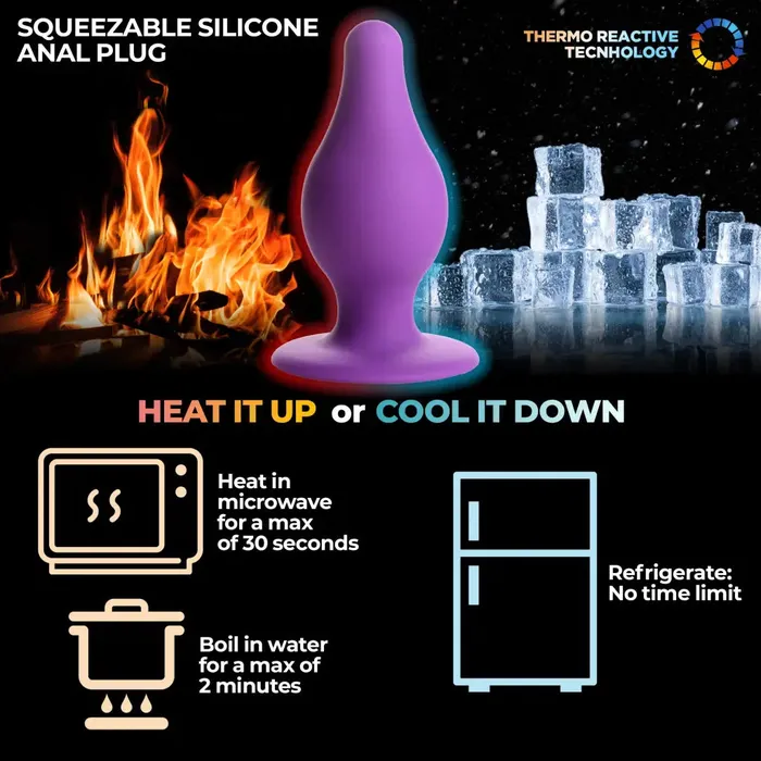 Squeezable Tapered Anal Plug SqueezeIt Male Sex Toys