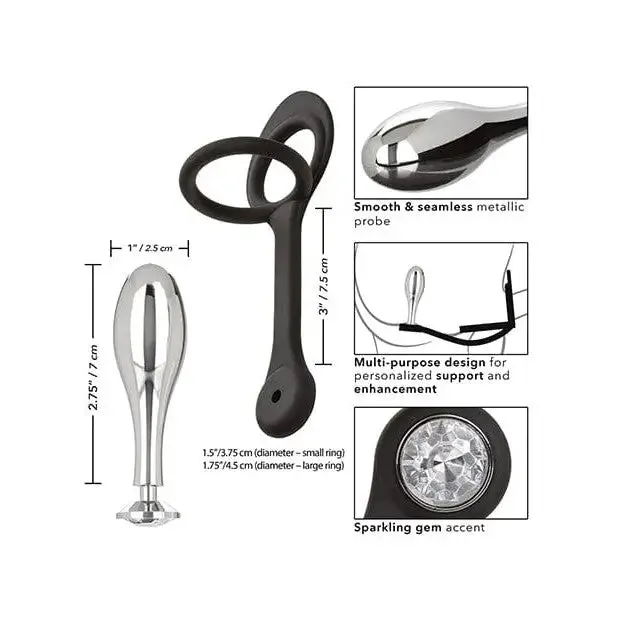 Star Fucker Teardrop Gem Plug Wsilicone Enhancer Black CalExotics Anal Star Fucker Teardrop Gem Plug Wsilicone Enhancer Black CalExotics Anal