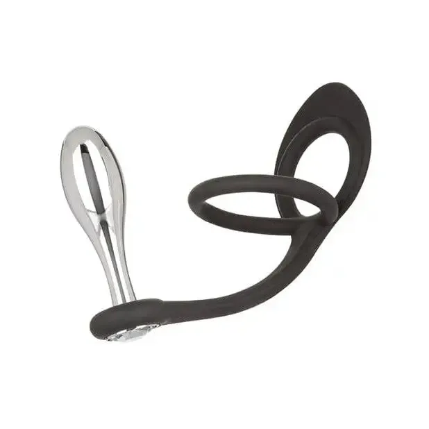 Star Fucker Teardrop Gem Plug Wsilicone Enhancer Black CalExotics Anal Star Fucker Teardrop Gem Plug Wsilicone Enhancer Black CalExotics Anal