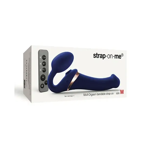 StrapOnMe Rechargeable RemoteControlled Multi Orgasm Bendable StrapOn Night Blue M StrapOnMe Female Sex Toys StrapOnMe Rechargeable RemoteControlled Multi Orgasm Bendable StrapOn Night Blue M StrapOnMe Female Sex Toys
