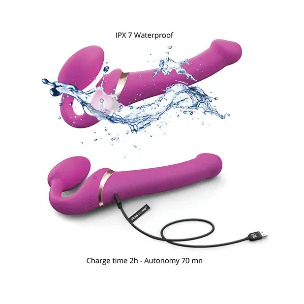 StrapOnMe Rechargeable RemoteControlled Multi Orgasm Bendable StrapOn Night Blue M StrapOnMe Female Sex Toys StrapOnMe Rechargeable RemoteControlled Multi Orgasm Bendable StrapOn Night Blue M StrapOnMe Female Sex Toys