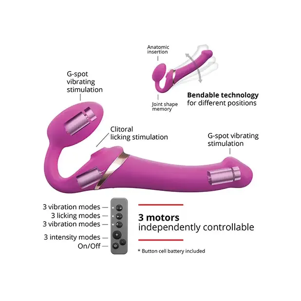 StrapOnMe Rechargeable RemoteControlled Multi Orgasm Bendable StrapOn Night Blue M StrapOnMe Female Sex Toys StrapOnMe Rechargeable RemoteControlled Multi Orgasm Bendable StrapOn Night Blue M StrapOnMe Female Sex Toys