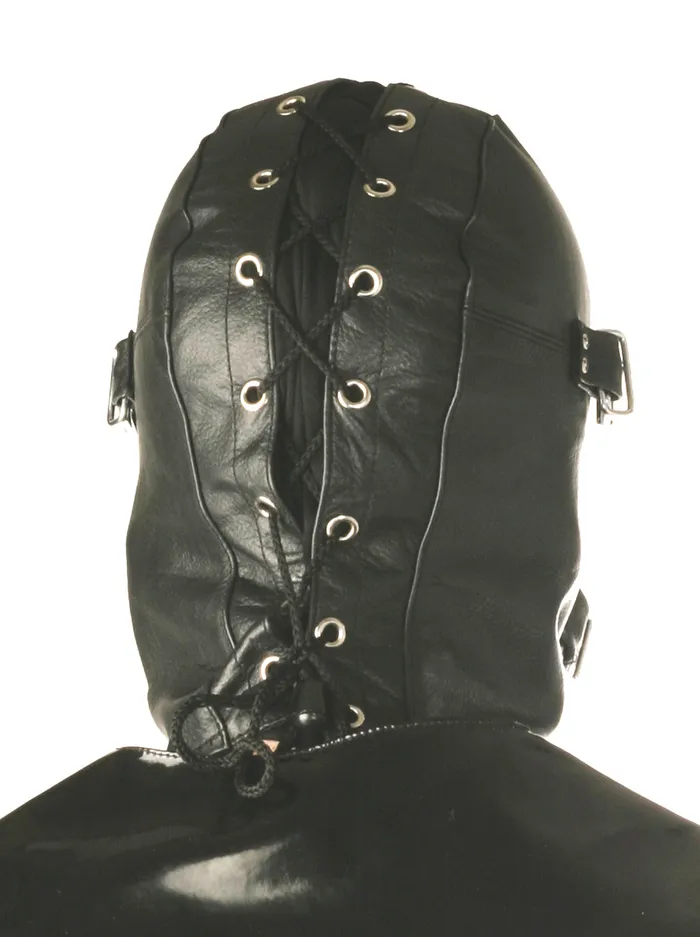 Teddies And Bodies HonourSkintwocom Leather LaceBack Hood with Detachable Blindfold Gag One Size Teddies And Bodies HonourSkintwocom Leather LaceBack Hood with Detachable Blindfold Gag One Size