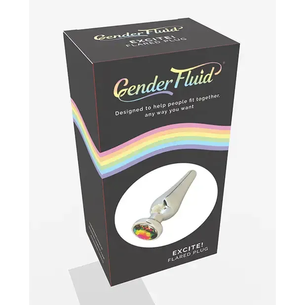 Thank Me Now INC Anal Gender Fluid Excite Flared Plug Silver