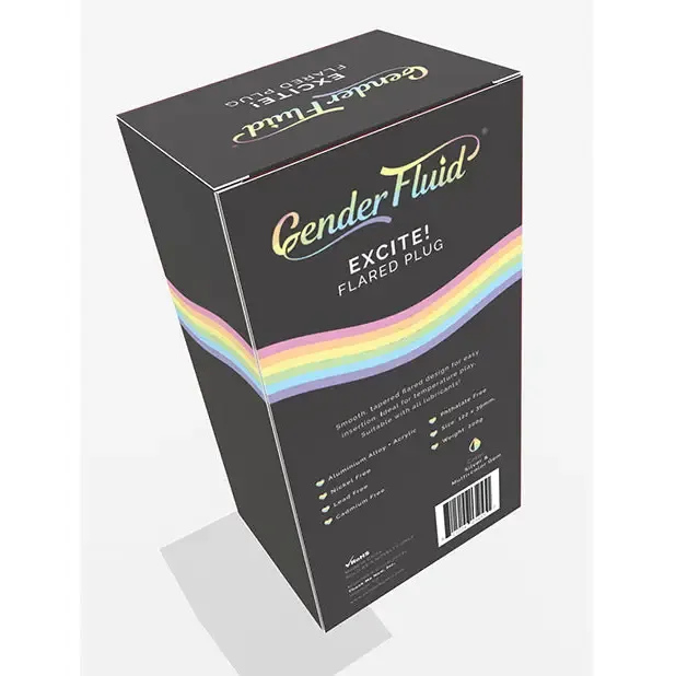 Thank Me Now INC Anal Gender Fluid Excite Flared Plug Silver Thank Me Now INC Anal Gender Fluid Excite Flared Plug Silver