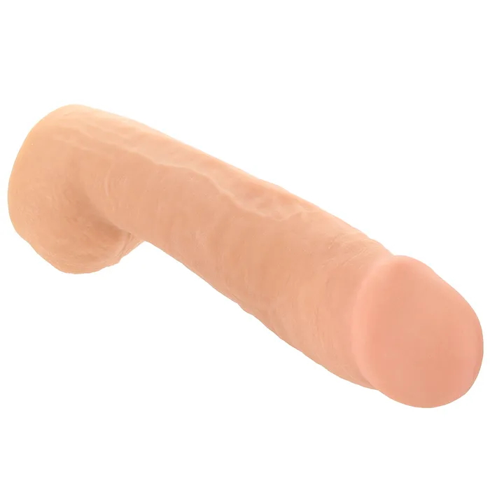The Realistic Hung 12 Inch Cock with Balls in Vanilla Doc Johnson Dildos