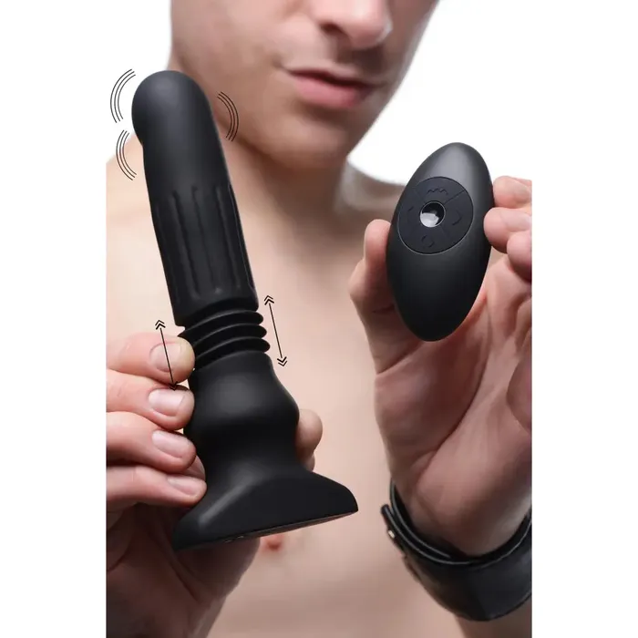 Thunderplugs Male Sex Toys Silicone Swelling And Thrusting Plug With Remote Control