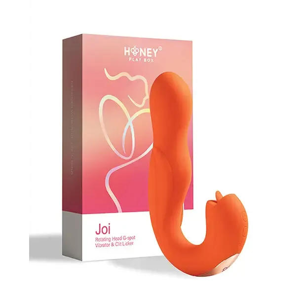 UC Global Trade INC Vibrators Honey Play Box Joi Rotating Head Gspot Vibrator and Clit Licker Orange