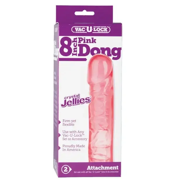 Vaculock 8 Crystal Jellie Pink Doc Johnson Dildos
