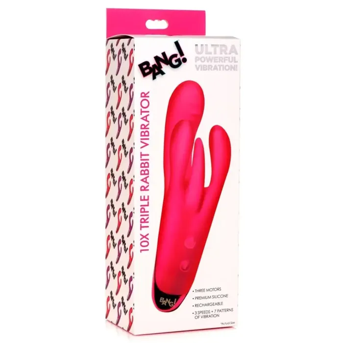 Vibrators BANG BANG 10x Triple Rabbit Silicone Vibrator