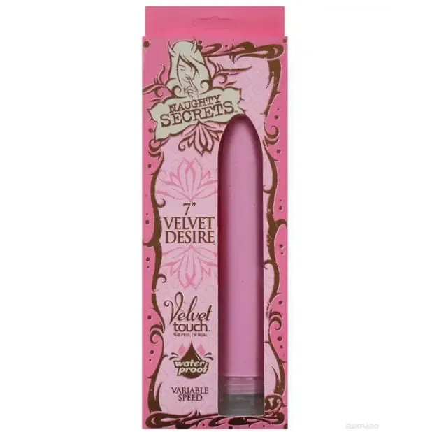 Vibrators Doc Johnson Naughty Secret 7 Velvet Desire Waterproof Vibe Pink