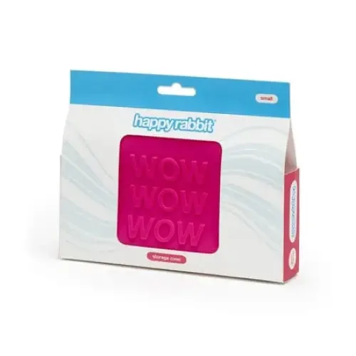 Vibrators Happy Rabbit Happy Rabbit Wow Lockable Silicone Storage Bag Pink Small